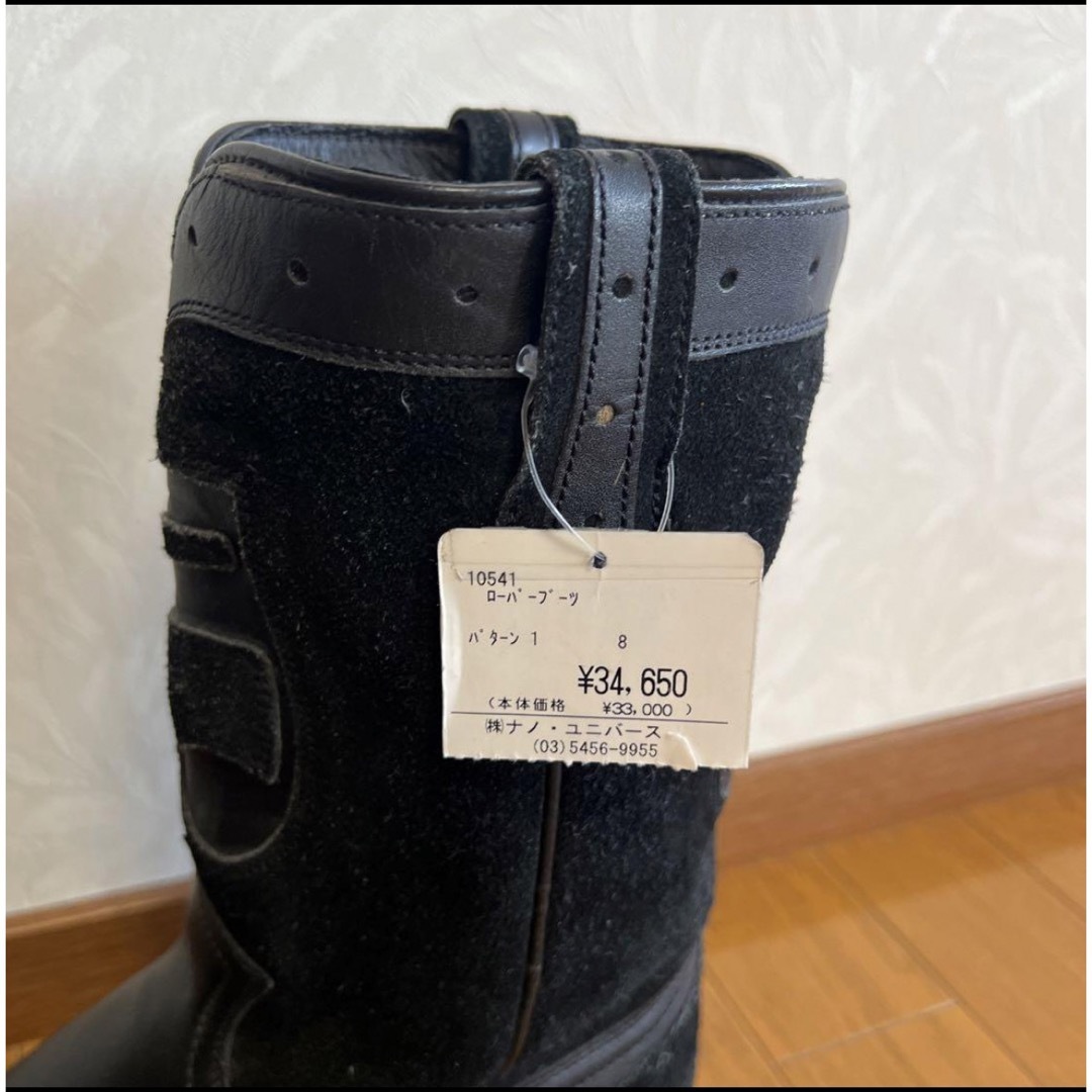 カミナンド ペコスブーツ ブーツ 黒 音符 ナノユニバース 美品 スウェード-