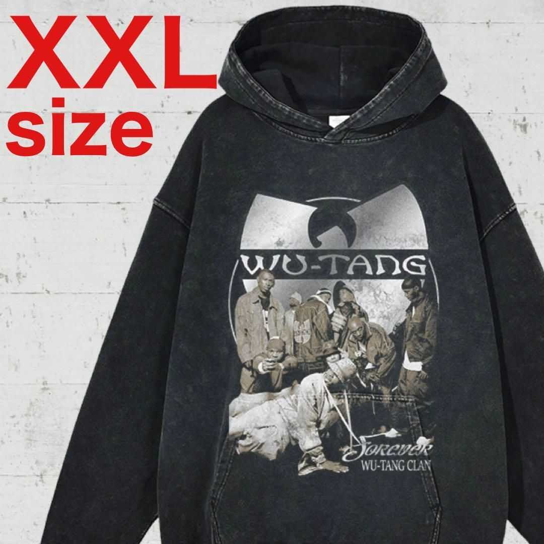 Wu-Tang　BIGプリント　ラップ　オーバーサイズパーカー　ブラック　XXL