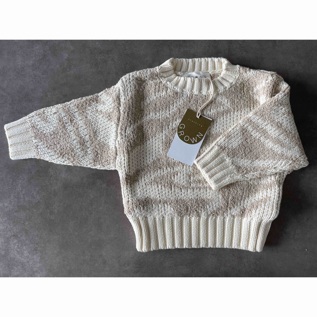 こどもビームス(コドモビームス)のgrown Teddy Ripple Pull Over 6-12m/76cm キッズ/ベビー/マタニティのベビー服(~85cm)(ニット/セーター)の商品写真