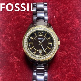 フォッシル(FOSSIL)のFOSSIL フォッシル セラミック ブラウン 腕時計(腕時計)