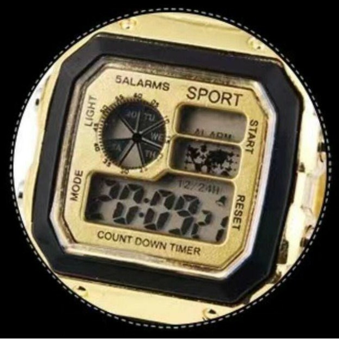 スクエア/195 腕時計 LED デジタル クロノグラフ メンズの時計(腕時計(デジタル))の商品写真
