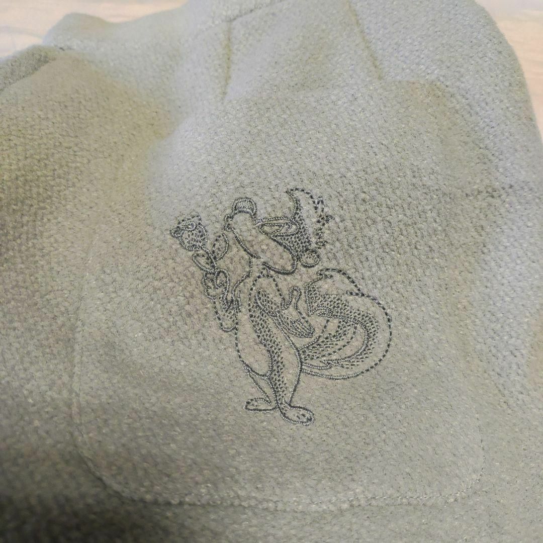 1860未使用・タグ付き　パポタージュ　スカート　シルク混　リス刺繍　グリーン