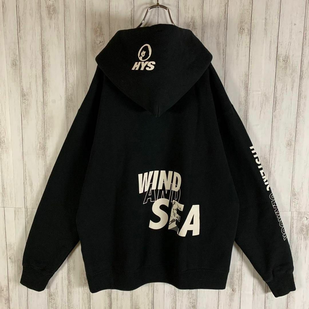 WIND AND SEA×ヒステリックグラマー コラボパーカー 黒 Mサイズ