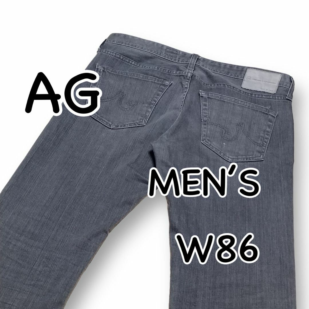 AG デニムパンツ　ジーンズ　ストレッチ　ダメージ加工　USA製　W32