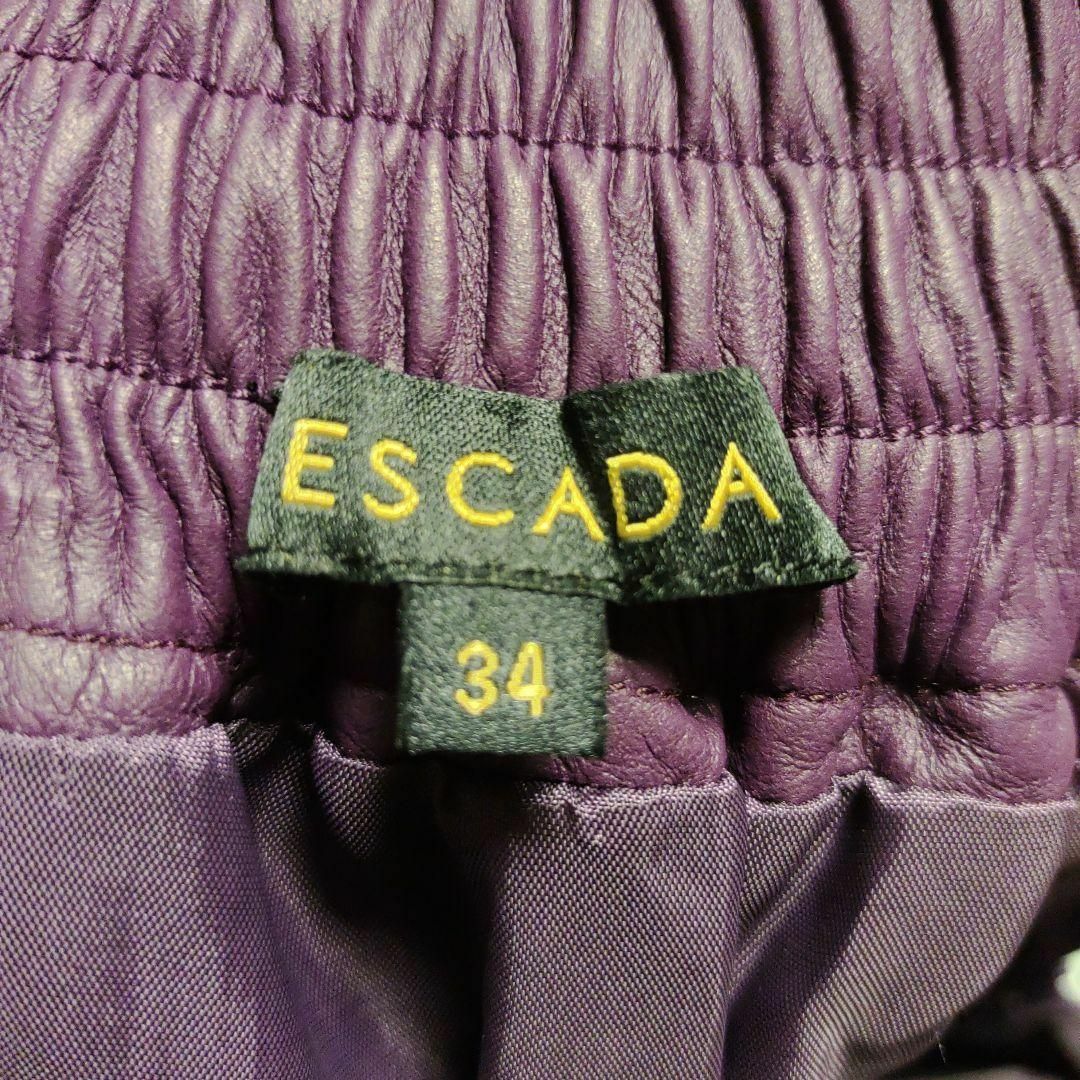 ESCADA(エスカーダ)の1865超美品　エスカーダ　レザーパンツ　34　キッドレザー　本革　山羊　子ヤギ レディースのパンツ(カジュアルパンツ)の商品写真