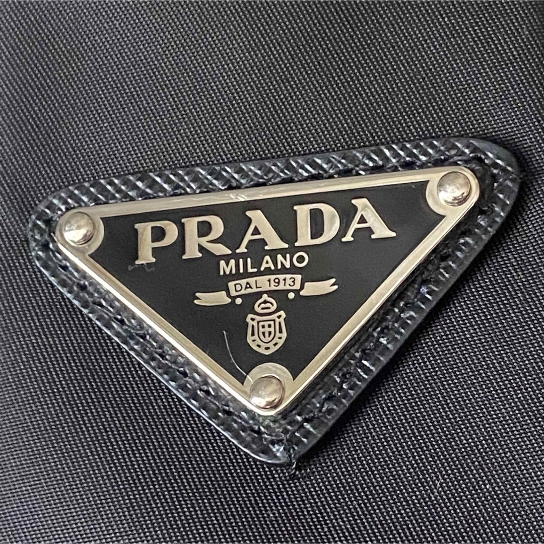 PRADA Re-Nylon ナイロンギャバ ロゴプレート ネクタイ ブラック