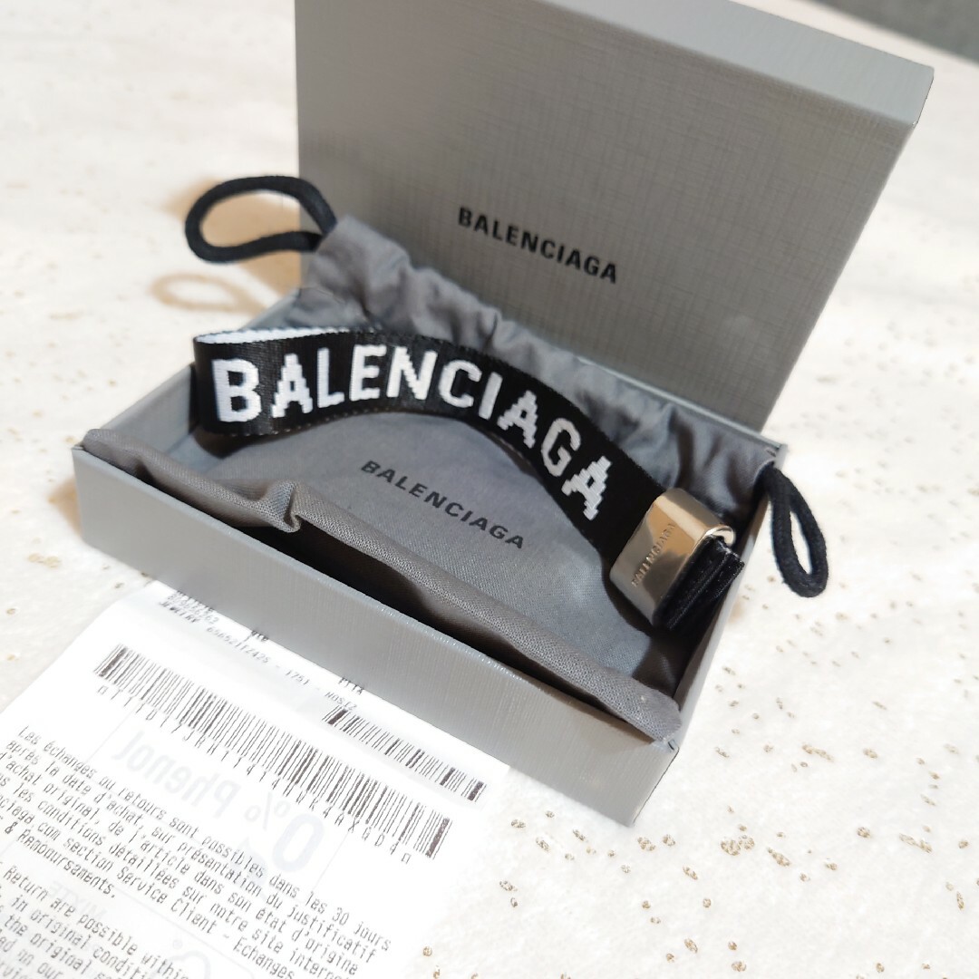 Balenciaga(バレンシアガ)のギフトレシート付★BALENCIAGA☆ブレスレット ブラック メンズのアクセサリー(ブレスレット)の商品写真