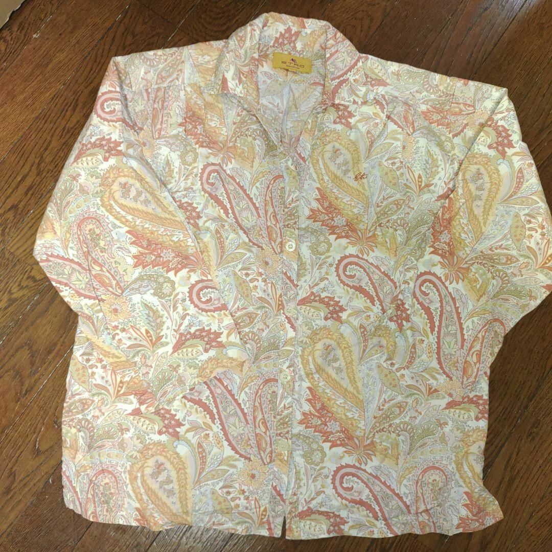 1867超美品 エトロ パジャマ М 寝間着 ペイズリー柄 総柄 コットン-