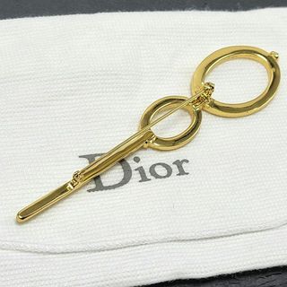 【美品】Christian Dior ブローチ ロング オーバル