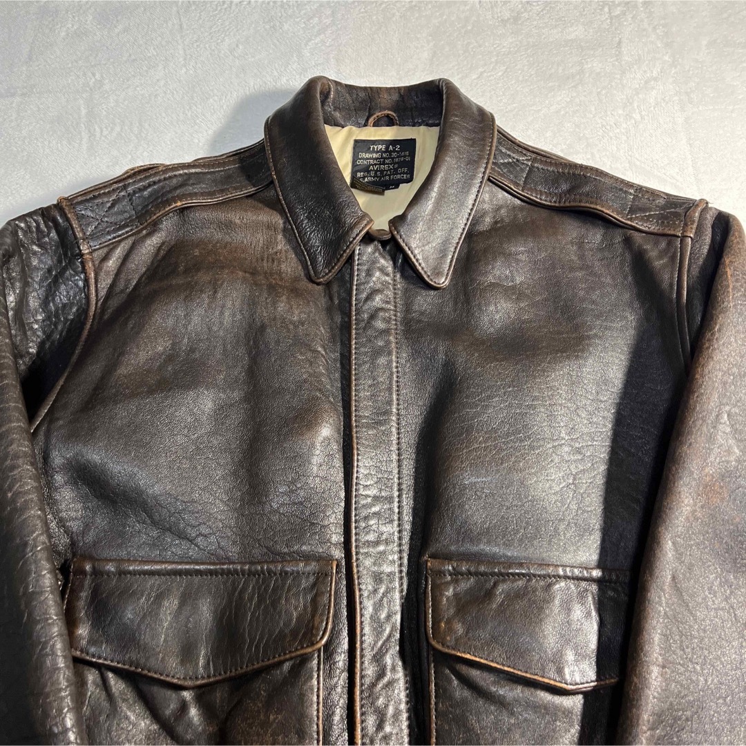 90's old avirex A-2 leather jacket