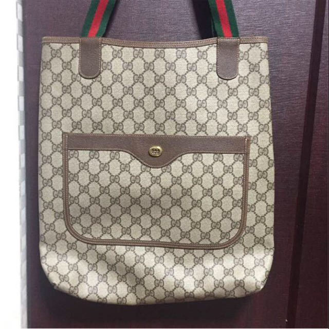 Gucci(グッチ)の【美品】オールドグッチ gucci vintage シェリーライン トートバッグ レディースのバッグ(トートバッグ)の商品写真