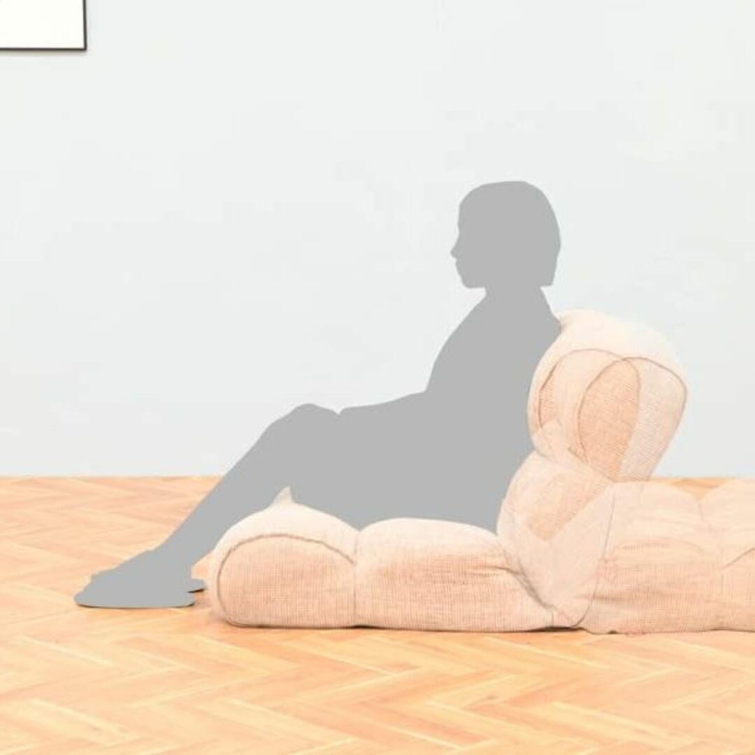 【色: クスミ】ふんわり座面とリクライニング機能付きソファ座椅子 ﾋﾟｸﾞﾚｯﾄ