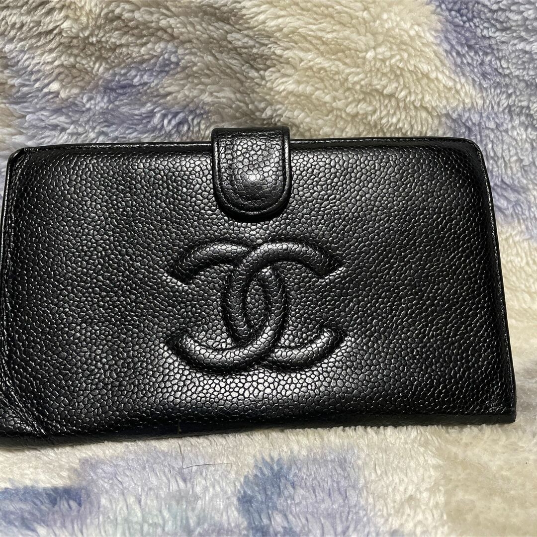 CHANEL(シャネル)のシャネル　キャビアスキン　長財布　 レディースのファッション小物(財布)の商品写真