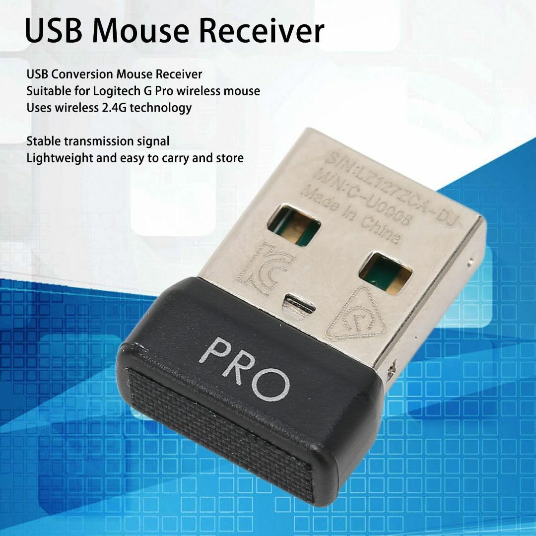 USB Unifyingレシーバー、G Pro用交換用レシーバー、2.4Gワイヤ 8