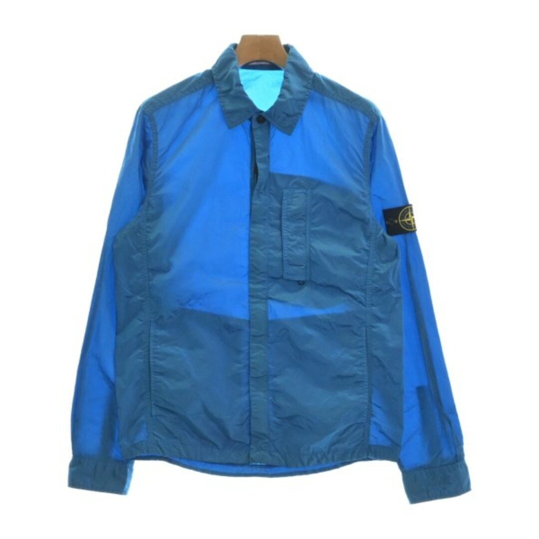 STONE ISLAND(ストーンアイランド)のSTONE ISLAND ストーンアイランド カジュアルシャツ M 青 【古着】【中古】 メンズのトップス(シャツ)の商品写真