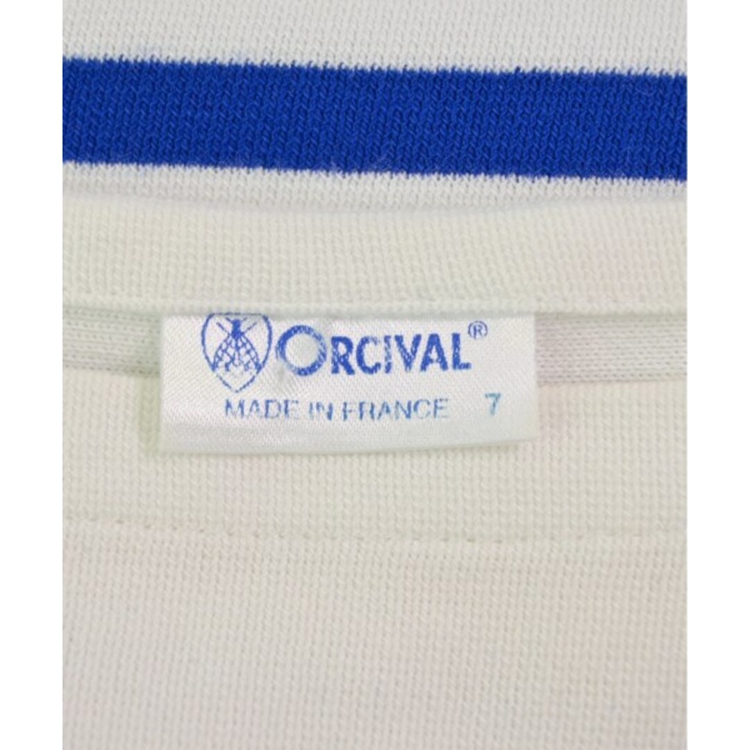 ORCIVAL(オーシバル)のORCIVAL Tシャツ・カットソー 7(XXL位) 白x青(ボーダー) 【古着】【中古】 メンズのトップス(Tシャツ/カットソー(半袖/袖なし))の商品写真