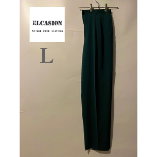 スラックス ダークグリーン 古着 Lサイズ elcasion(スラックス)