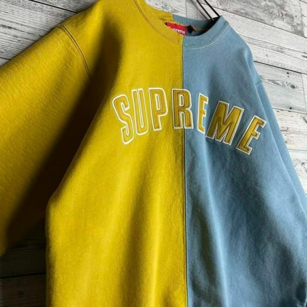 supreme バイカラーアーチロゴ　スウェット