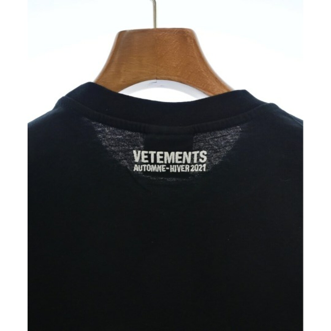 VETEMENTS(ヴェトモン)のVETEMENTS ヴェトモン Tシャツ・カットソー S 黒 【古着】【中古】 メンズのトップス(Tシャツ/カットソー(半袖/袖なし))の商品写真