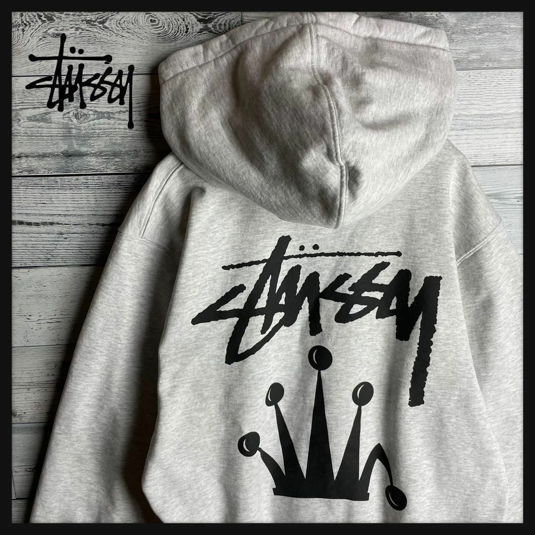 stussy シャドーマン 王冠 クラウンジップパーカー