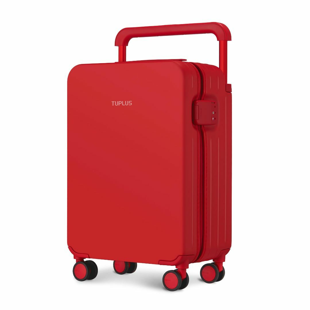 【色: Red】[TUPLUS] スーツケース 超軽量 大型 キャリーケース 機
