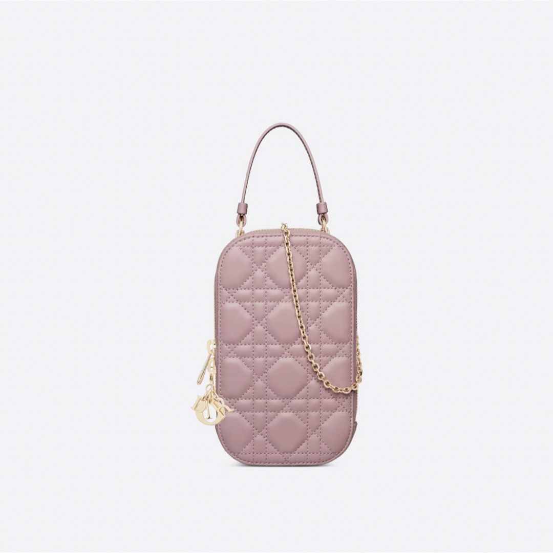 dior新品 ディオール LADY DIOR フォンホルダー アンティークピンク ピンク