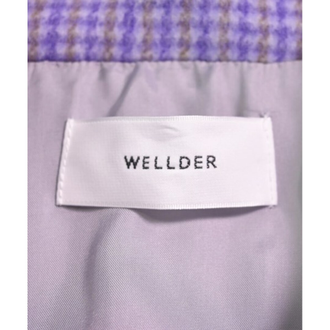 WELLDER ウェルダー コート 4(XL位) 紫x茶(千鳥格子)