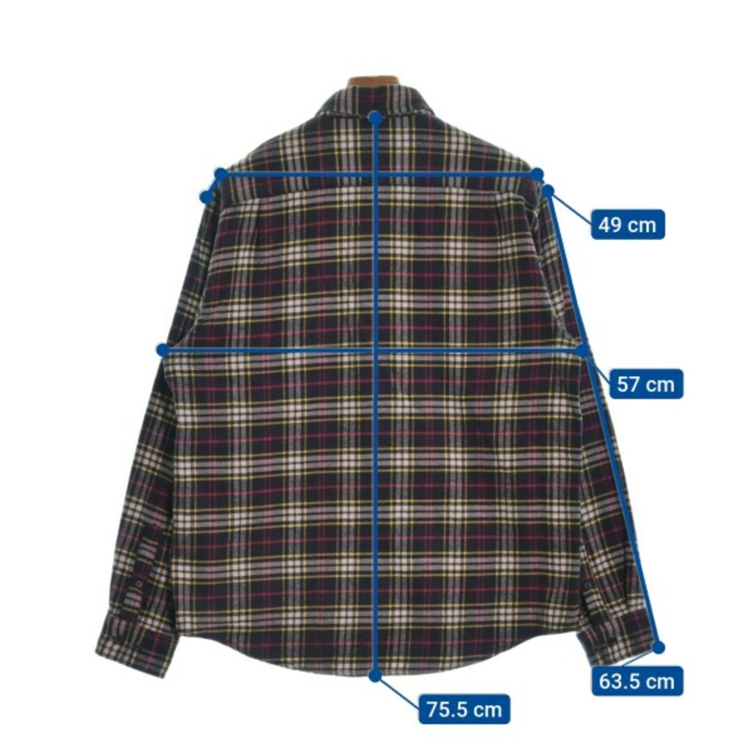 Supreme シュプリーム カジュアルシャツ M カーキx赤x黄(チェック
