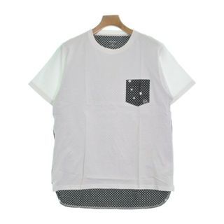 ユニフォームエクスペリメント(uniform experiment)のuniform experiment Tシャツ・カットソー 1(S位) 白x黒 【古着】【中古】(Tシャツ/カットソー(半袖/袖なし))