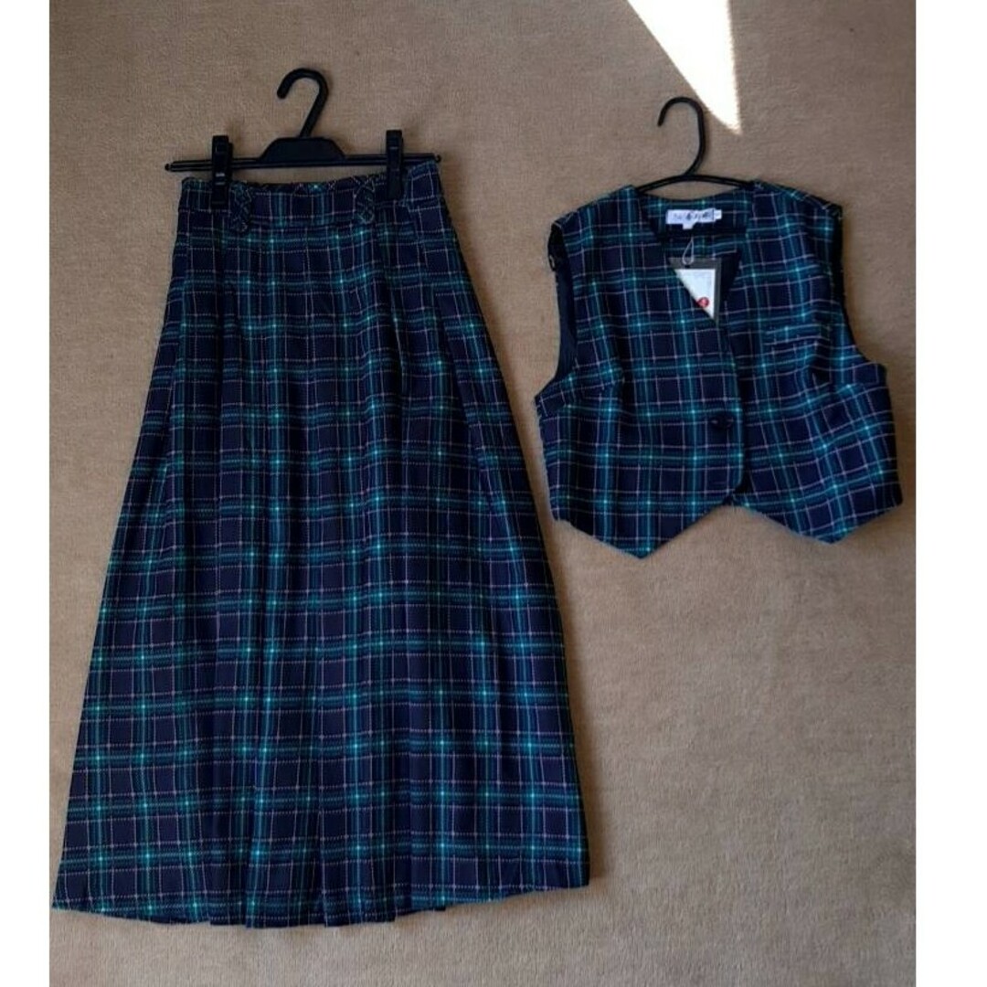 タータンチェックセットアップ レディースのスカート(ロングスカート)の商品写真