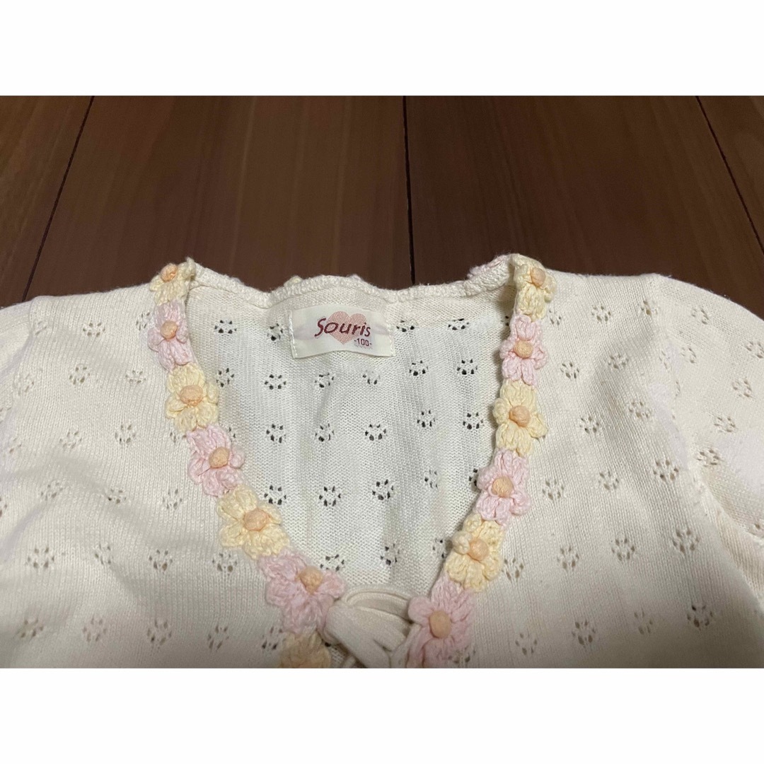 子供服　カーディガン100 キッズ/ベビー/マタニティのキッズ服女の子用(90cm~)(カーディガン)の商品写真