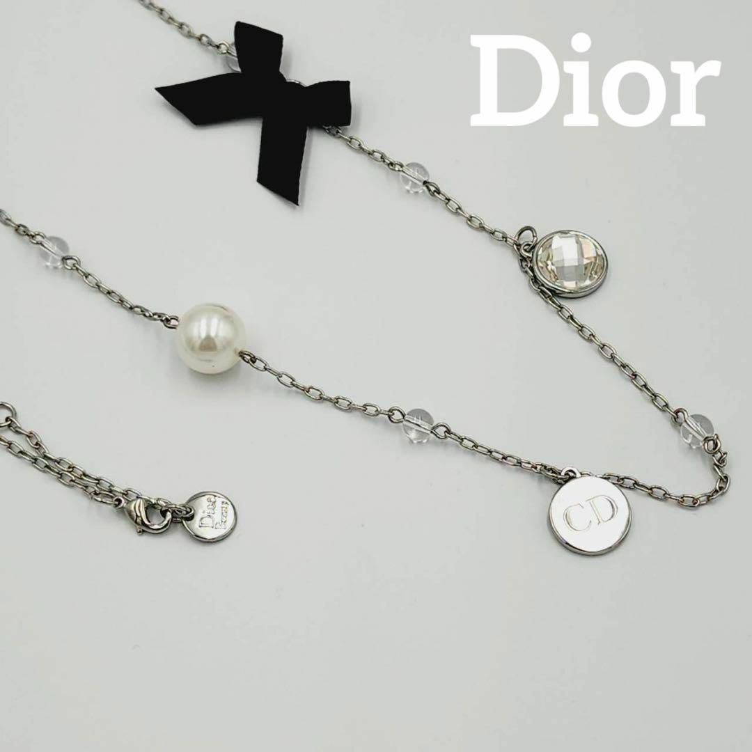 極美品　Christian Dior ディオール　リボン　ネックレス