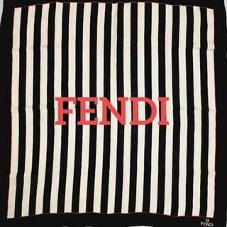 FENDI - 極美品 ☆FENDI☆ スカーフ 大判 ストライプ FFロゴ シルク