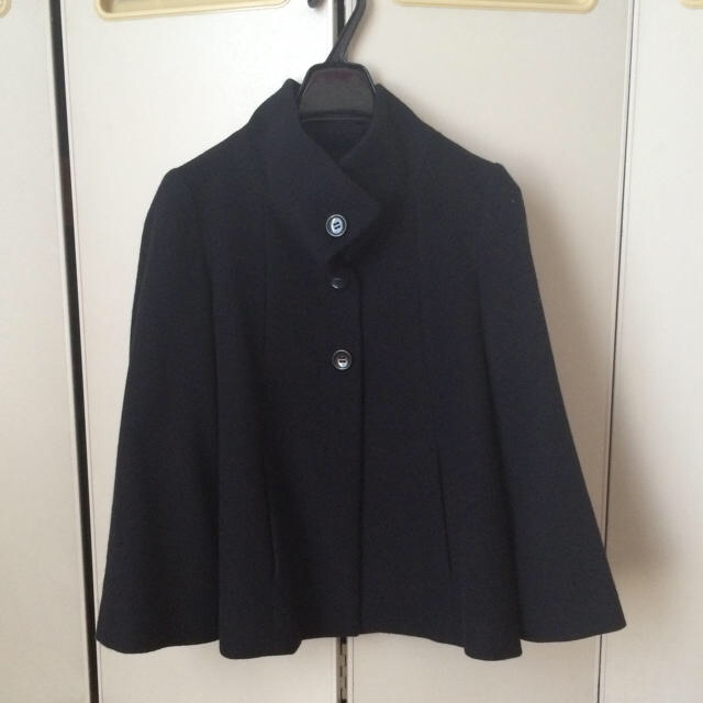 ANAYI(アナイ)のANAYI黒アンゴラコート レディースのジャケット/アウター(ピーコート)の商品写真