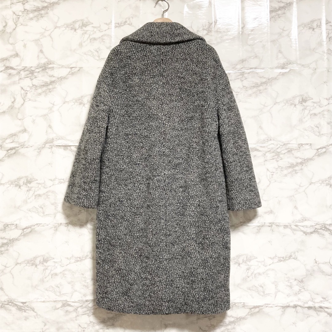 【極美品 17AW】MAX&Co. ヴァージンウール ツイードチェスターコート