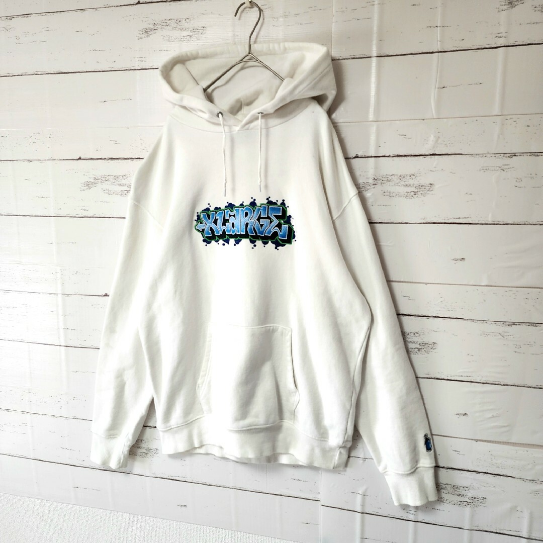 XLARGE - 《超希少》XLARGE エクストララージ パーカー ホワイト 刺繍 XLARGE - 《超希少》XLARGE エクストララージ パーカー ホワイト 刺繍