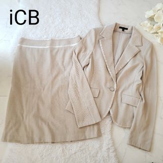 ICB - iCB テーラードジャケットスカートスーツ シルク 11号の通販 by