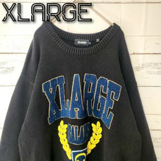 エクストララージ(XLARGE)の《超希少》XLARGE エクストララージ セーター ブラック バランサ パイル(ニット/セーター)