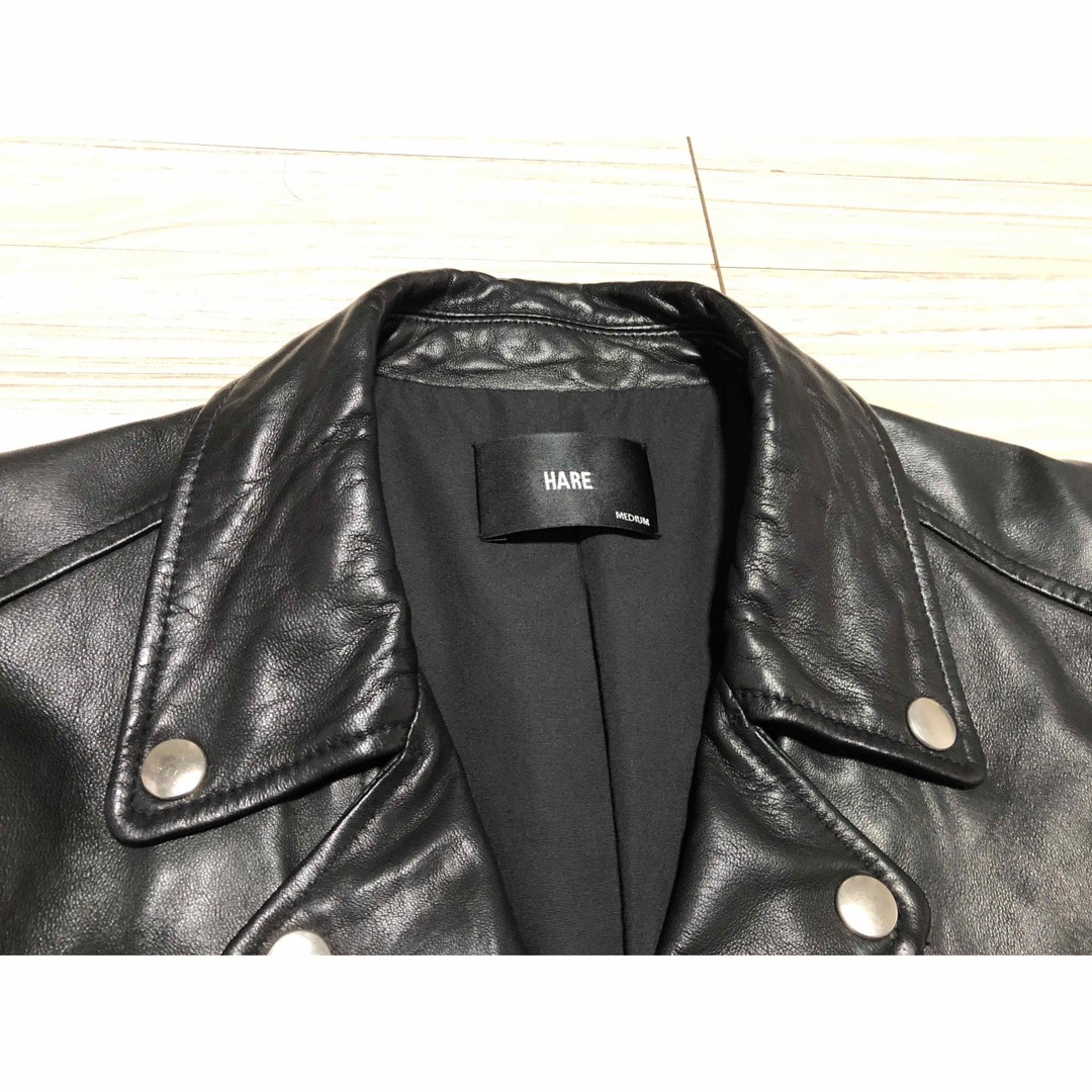 HARE - 美品 HARE ライダースジャケット レザージャケット Mの通販 by