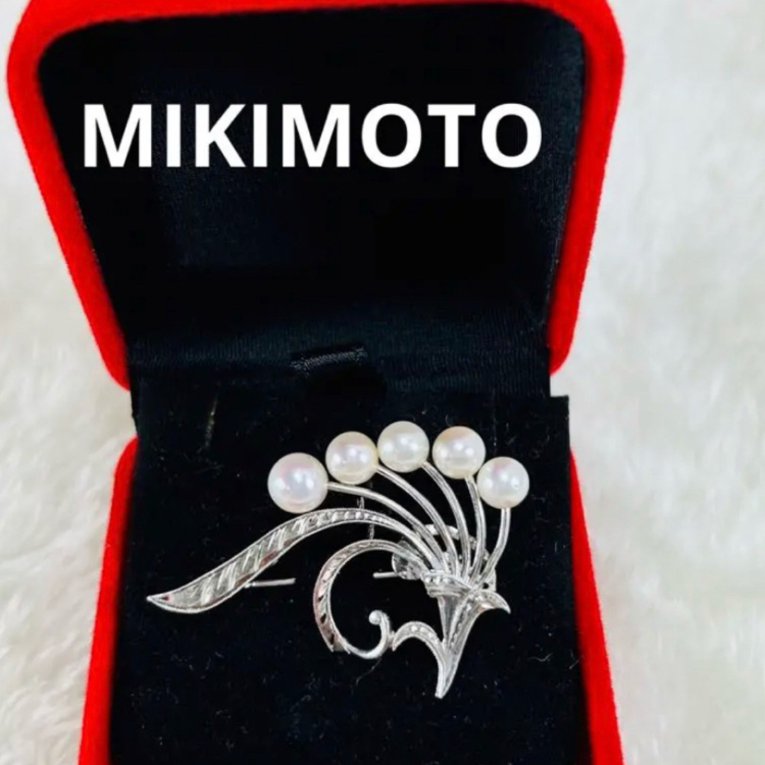 ミキモト　MIKIMOTO  あこや真珠　パールブローチ　本真珠ブローチ