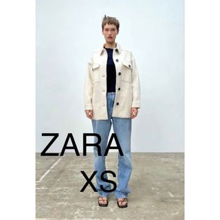 Zara人気売り切れウール混シャツジャケット