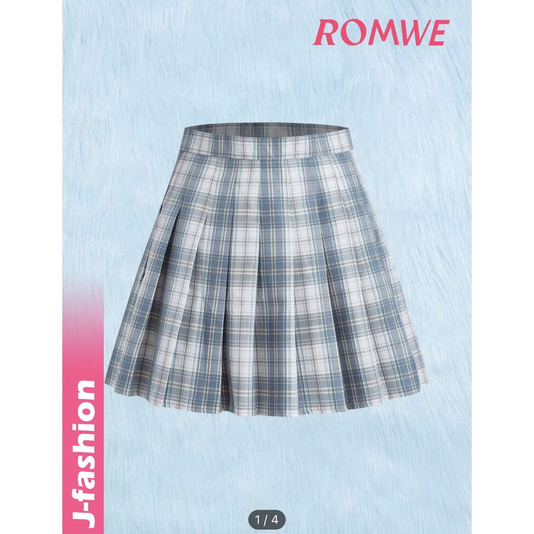 dholic(ディーホリック)のROMWE J-Fashion 格子縞プリント プリーツスカート レディースのスカート(ミニスカート)の商品写真