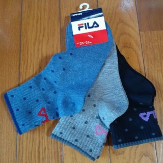 フィラ(FILA)のFILAレディースソックス3足セット(ソックス)