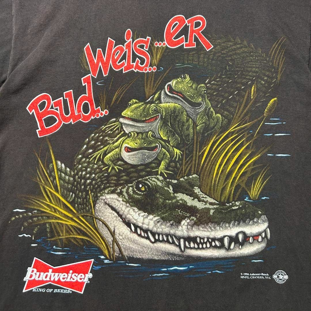 1996 Budweiser バドワイザー Tシャツ カエル ワニ ヴィンテージの通販