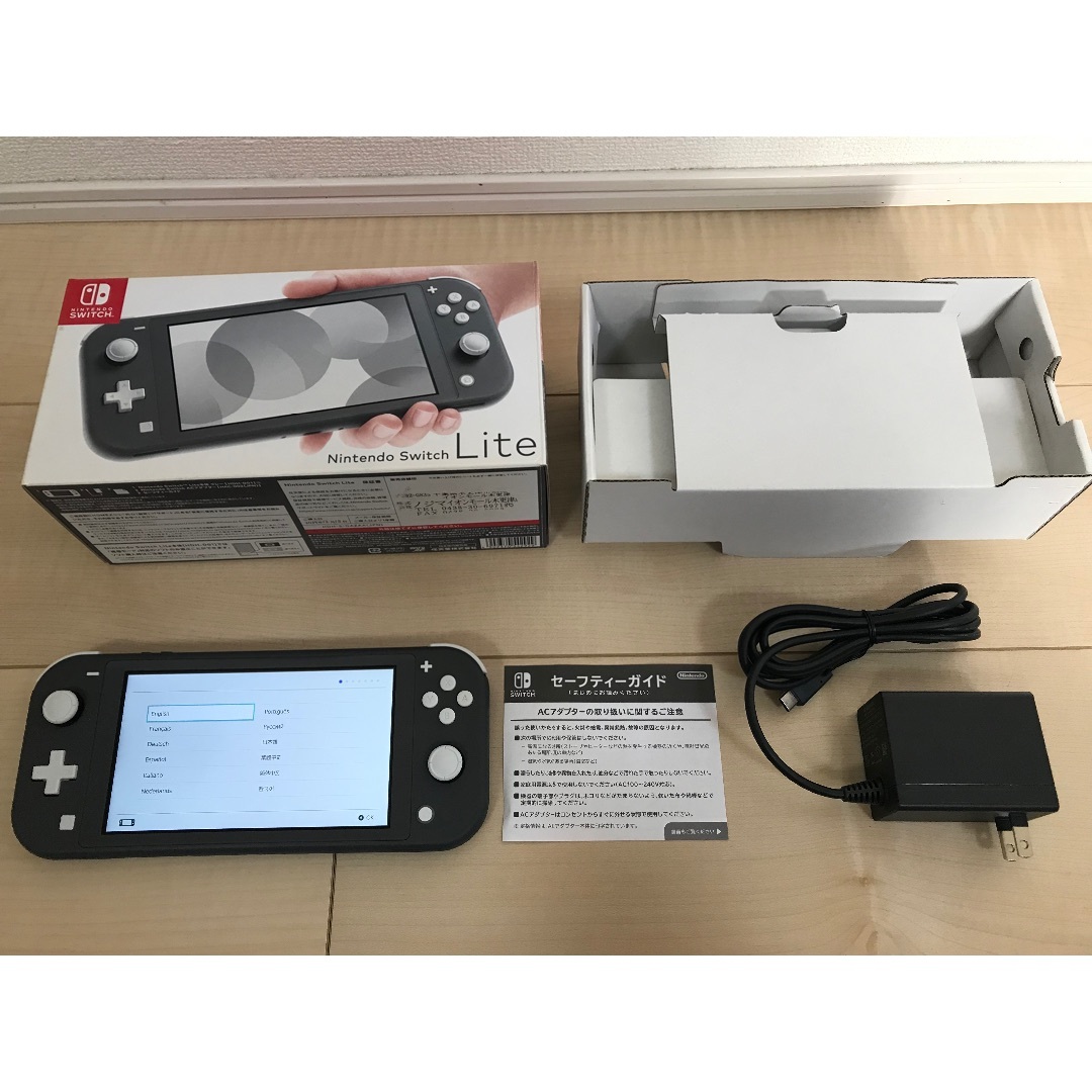 Nintendo Switch - ✨超美品Switch Liteグレー完品✨動作確認済の通販