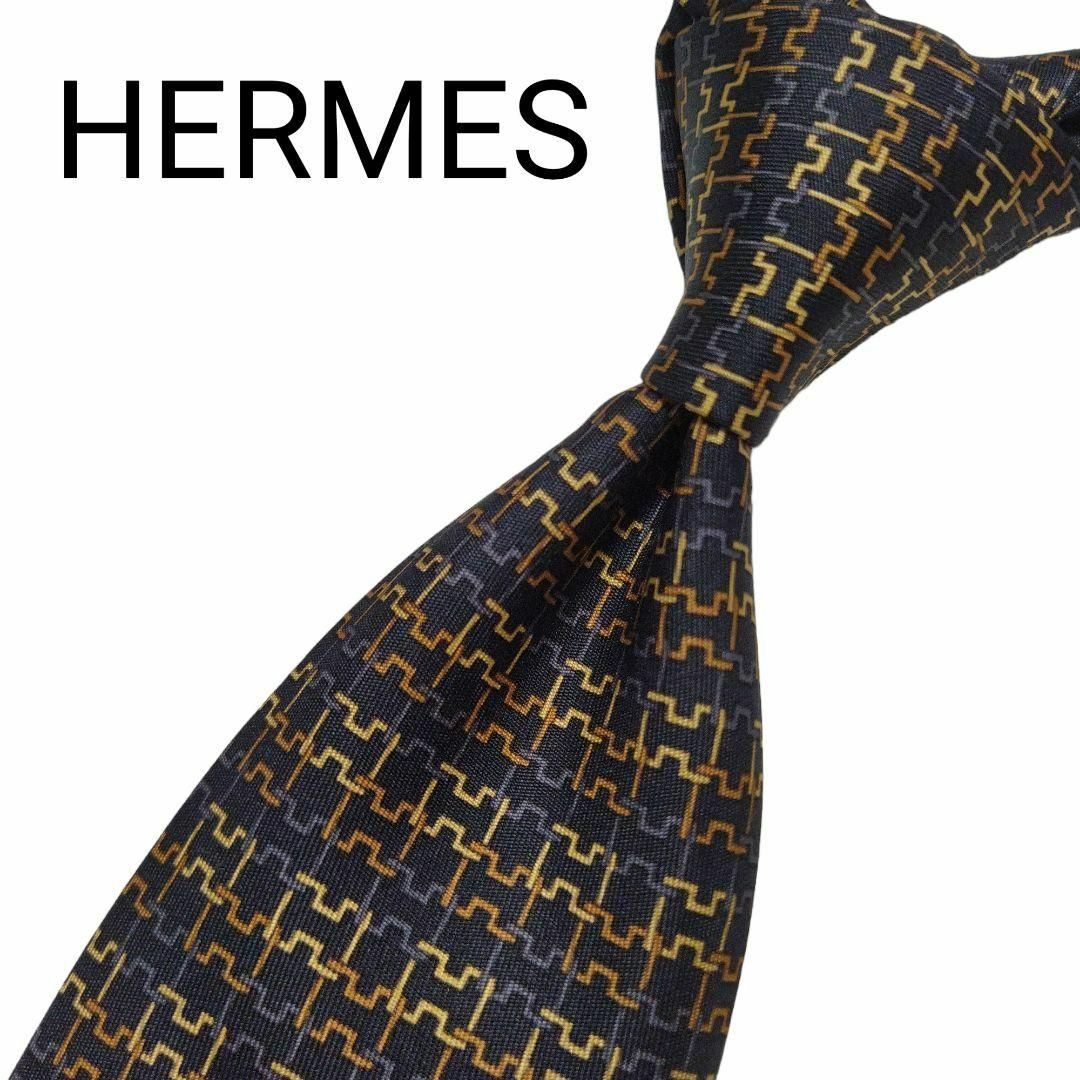 【新品・未使用品】HERMES エルメス 038188T シルク ネクタイ H柄