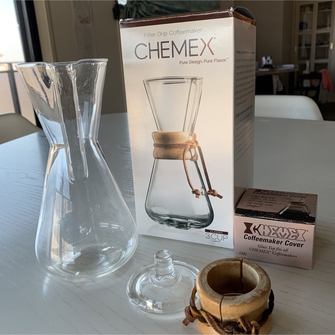 新品未使用CHEMEX 3カップ　別売ガラス蓋付き