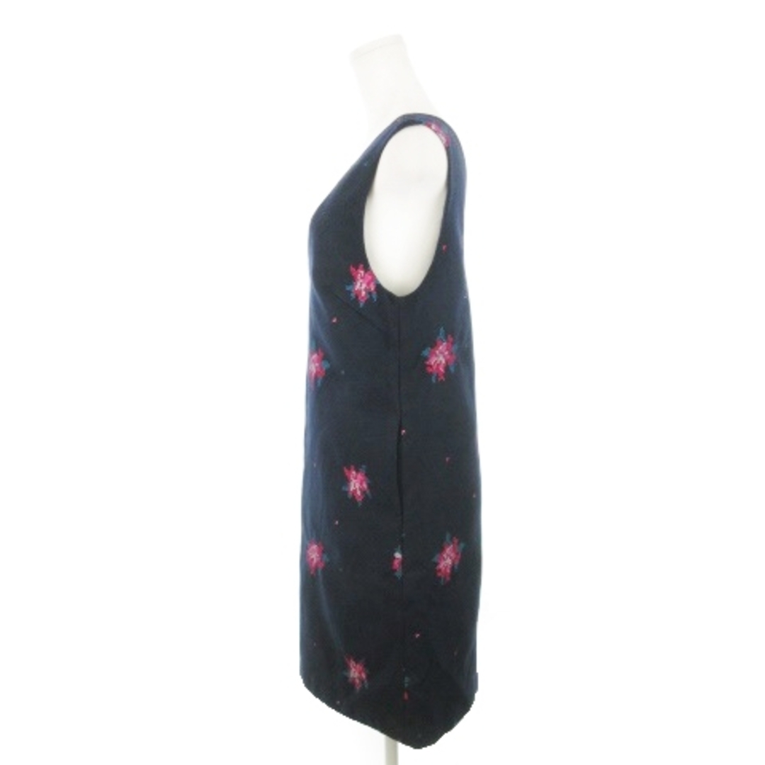 AG by aquagirl(エージーバイアクアガール)のエージーバイアクアガール ジャンスカ クロスステッチ ローズ 花 刺繍 S 紺 レディースのスカート(ミニスカート)の商品写真