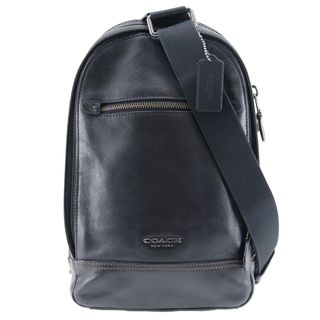 コーチ(COACH)の【COACH】コーチ グラハム ボディバッグ F37598 カーフ 黒 メンズ ショルダーバッグ(ショルダーバッグ)