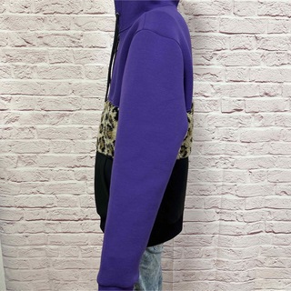 【☆希少デザイン☆】DIESEL ディーゼル パーカー XL 紫 豹柄 超激レア
